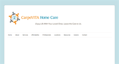 Desktop Screenshot of carpevitahomecare.com
